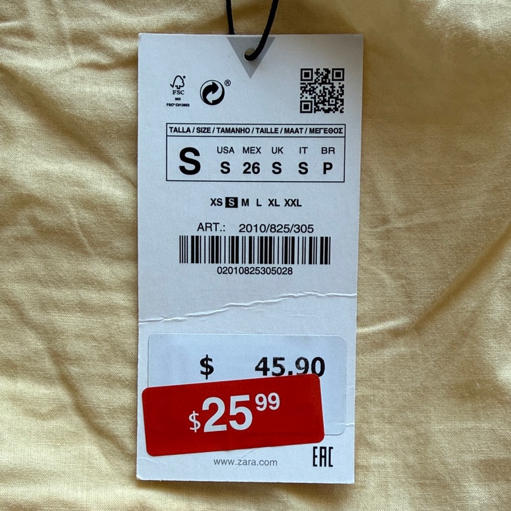 ZARA Butter Yellow Textured Cropped Vest - NWT - Picture 4 of 6